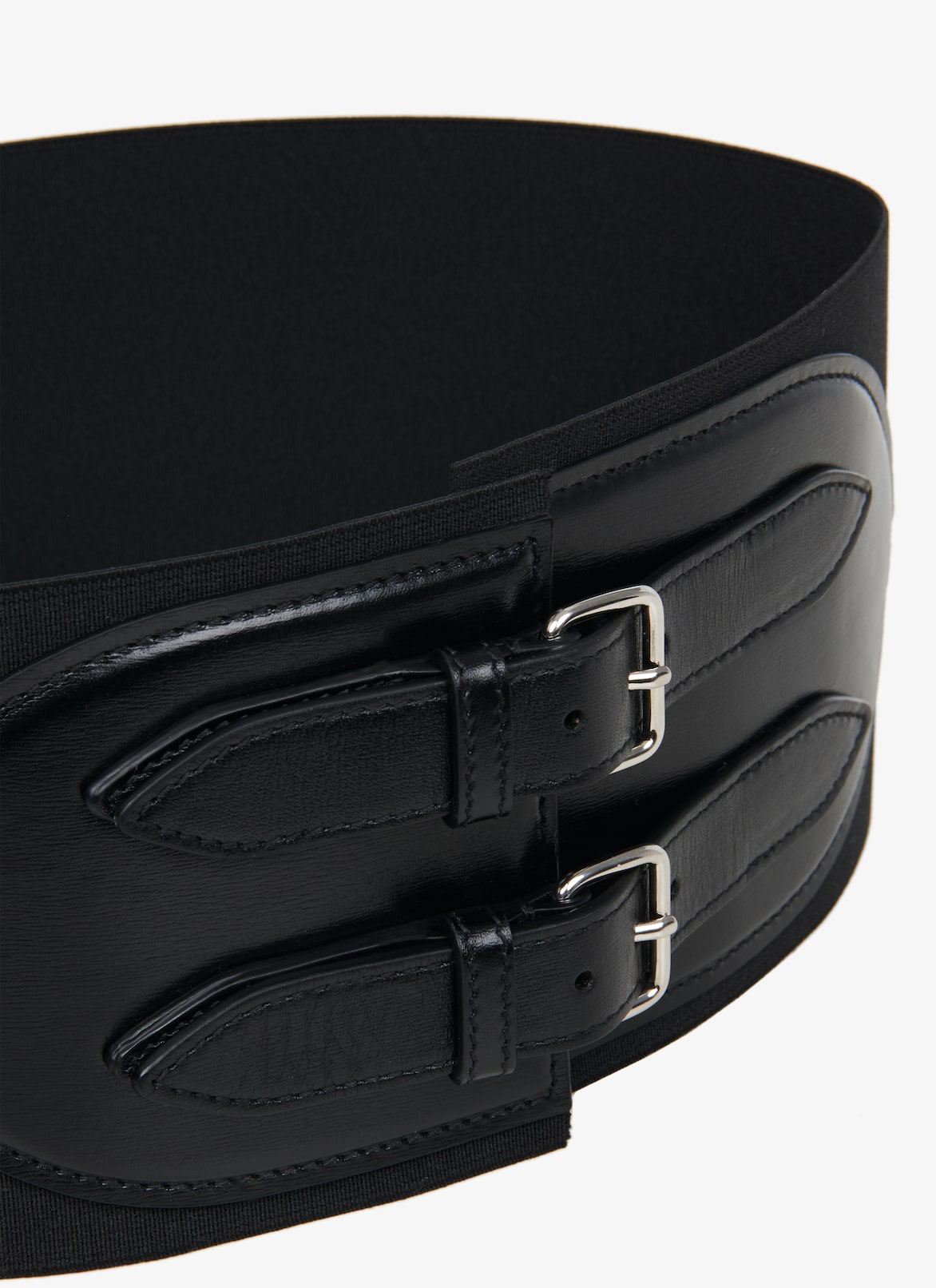 CORSET ELASTIQUE BELT IN STRETCH AND CALFSKIN ALAÏA BLACK CORSET ELASTIQUE BELT IN STRETCH AND CALFSKIN